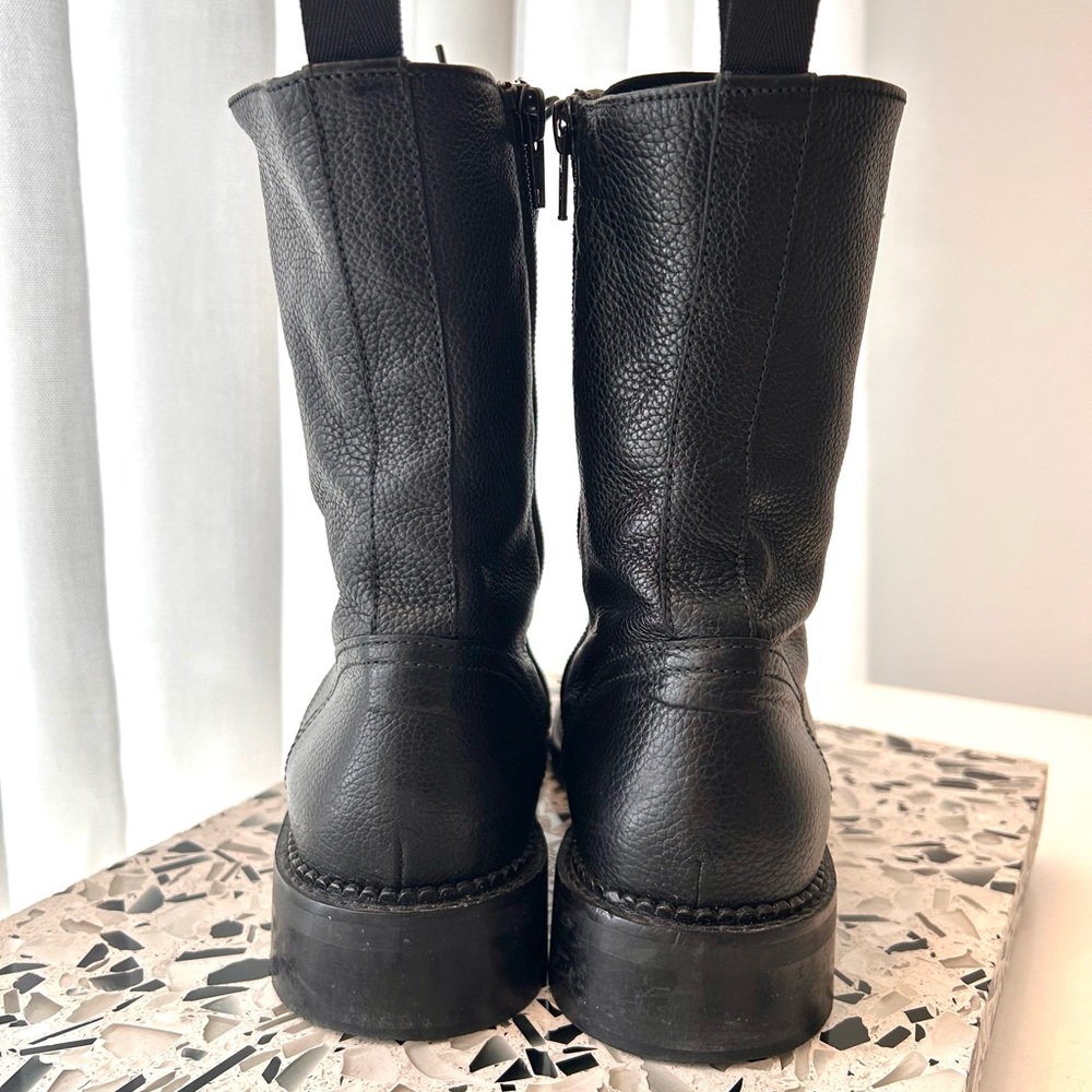 Black Lace Up Boots - Picture 5 of 9